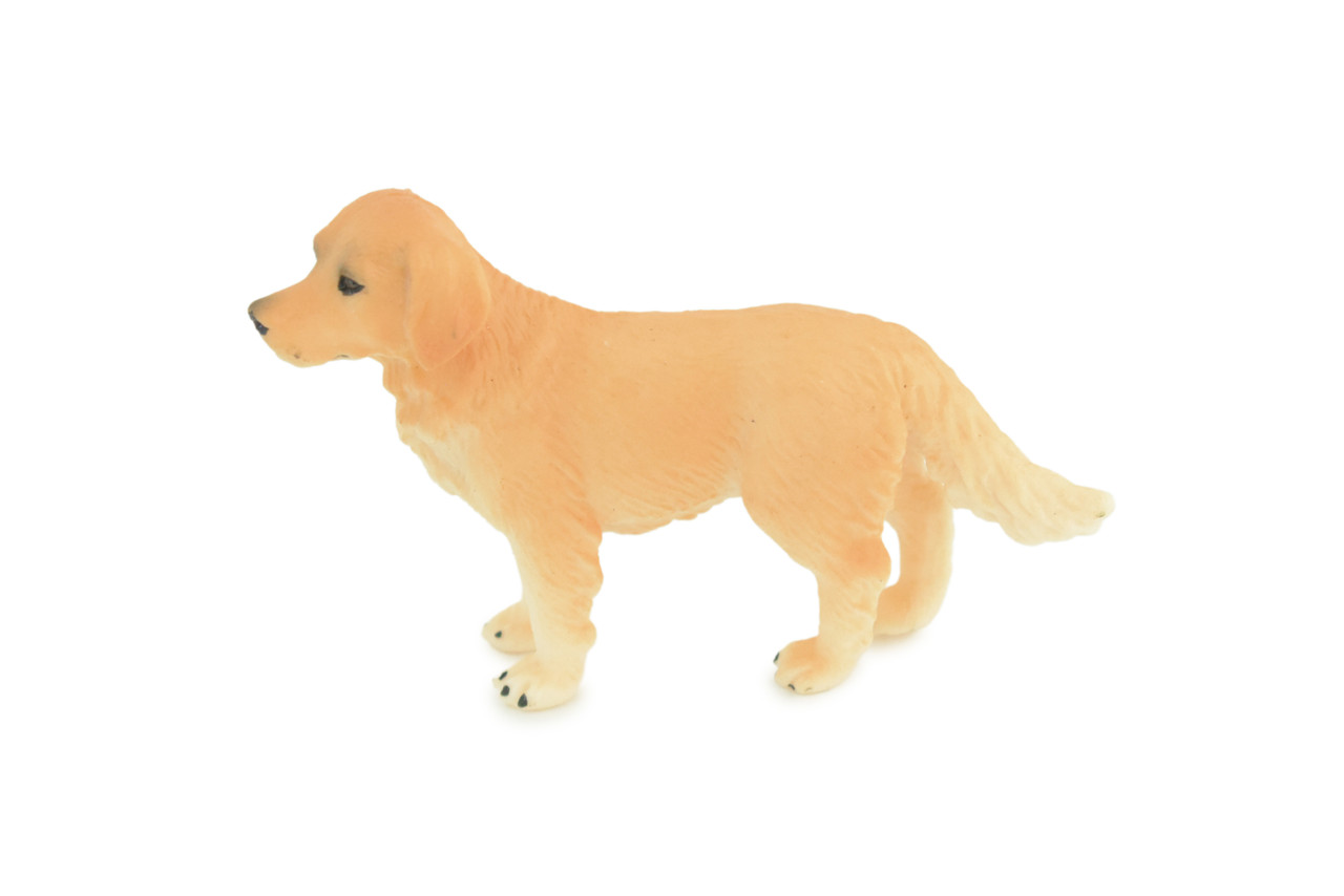 Golden Retriever Dog, Hand Painted, Educational, Museum Quality, Rubber Canine, Realistic, K9, Diorama, Toys, Kids, Gift, 3 1/2 Inches. CH822 BB194