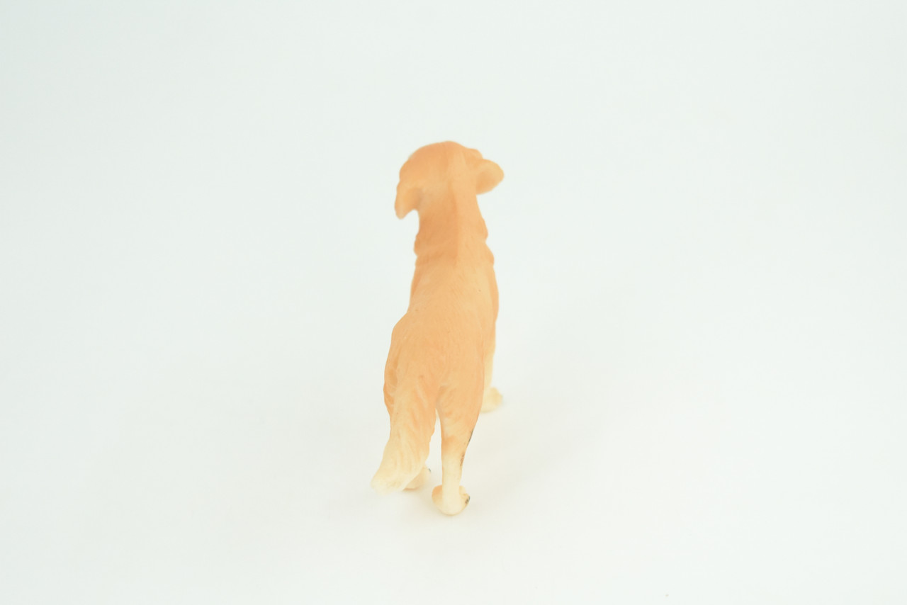 Golden Retriever Dog, Hand Painted, Educational, Museum Quality, Rubber Canine, Realistic, K9, Diorama, Toys, Kids, Gift,   3 1/2 Inches.  CH822 BB194