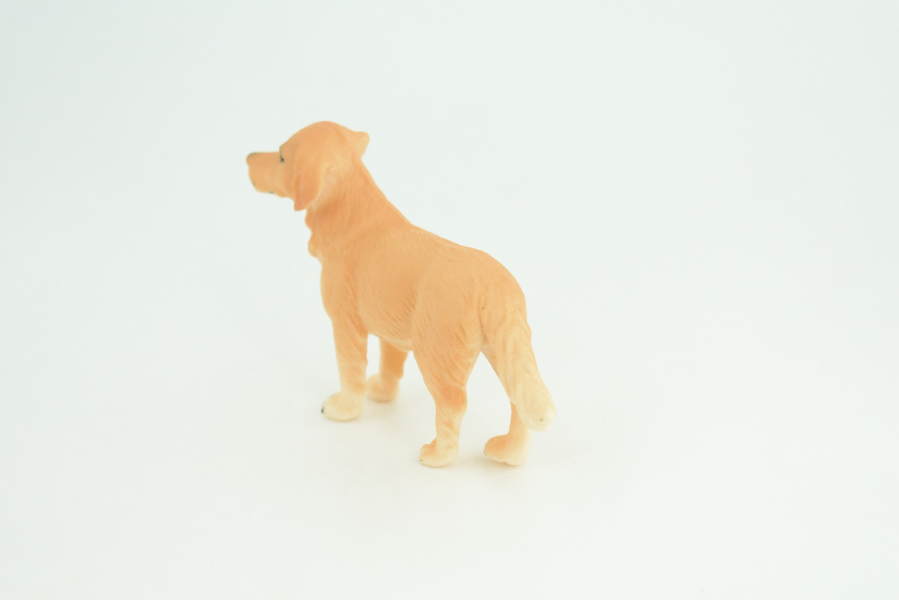 Golden Retriever Dog, Hand Painted, Educational, Museum Quality, Rubber Canine, Realistic, K9, Diorama, Toys, Kids, Gift,   3 1/2 Inches.  CH822 BB194