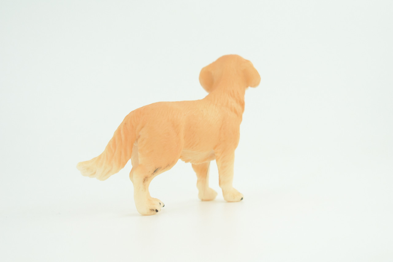 Golden Retriever Dog, Hand Painted, Educational, Museum Quality, Rubber Canine, Realistic, K9, Diorama, Toys, Kids, Gift,   3 1/2 Inches.  CH822 BB194