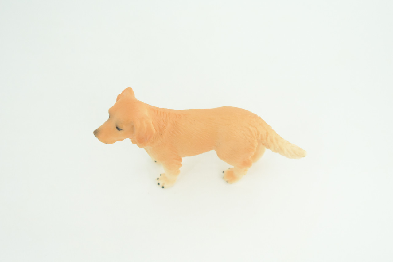 Golden Retriever Dog, Hand Painted, Educational, Museum Quality, Rubber Canine, Realistic, K9, Diorama, Toys, Kids, Gift,   3 1/2 Inches.  CH822 BB194