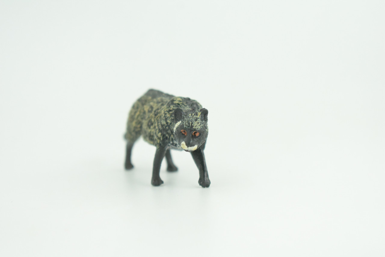 African Civet, Educational, Hand Painted, Museum Quality, Realistic, Rubber Animal, Realistic, Diorama, Toy, Kids, Gift,  3 Inches.  CH831 BB194 
