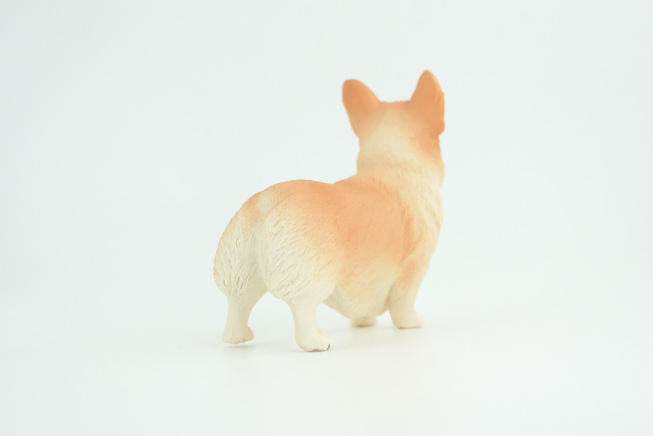 Corgi Dog, Pembroke Welsh Corgi, Museum Quality, Hand Painted, Educational, Rubber Canine, Realistic, K9, Toys, Kids, Gift,   4 1/2 Inches.  CH840 BB196