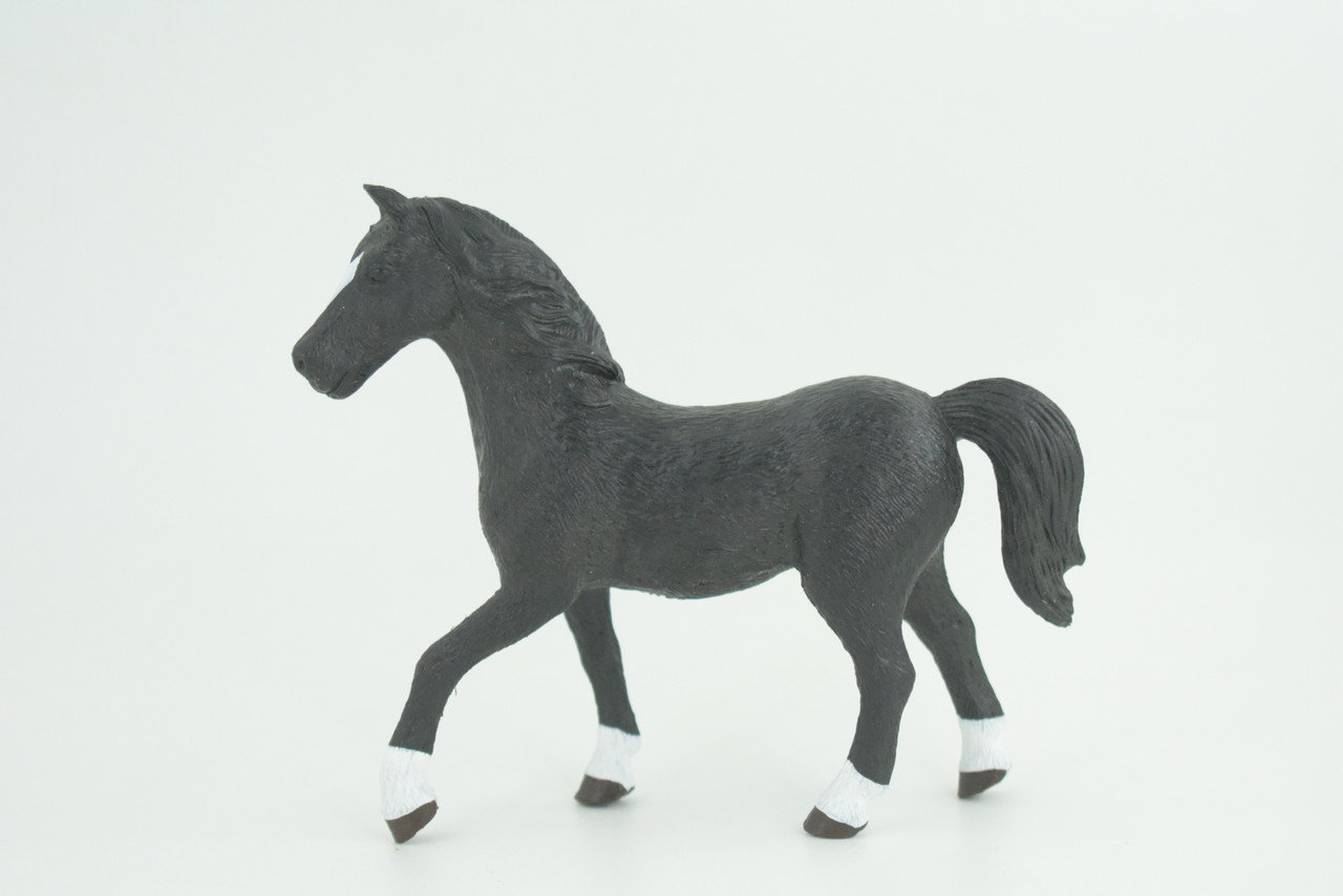 Horse with  Rider, Equestrian, Hand Painted, Museum Quality, Realistic, Rubber, Realistic, Diorama, Toy, Kids, Gift,  5 Inches.  CH841 BB196