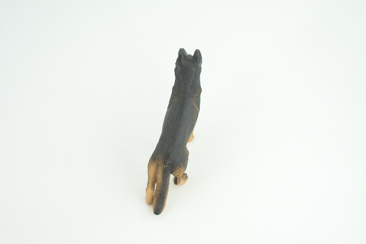 German Shepherd Dog, Museum Quality, Rubber Canine, Hand Painted, Educational, Realistic, K9, Diorama, Figure, Toys, Kids, Gift, 4 1/2 Inches. CH845 BB197
