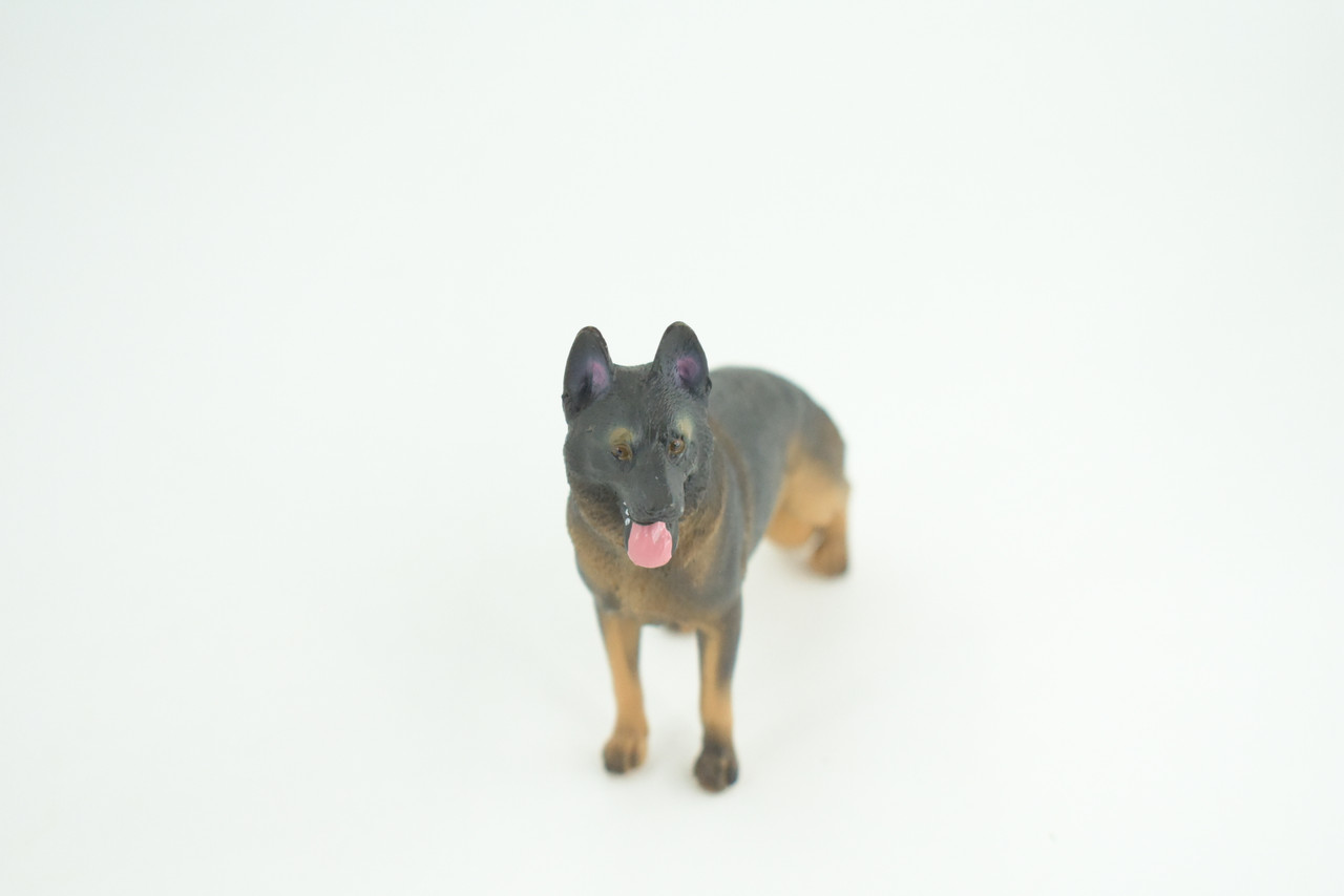 German Shepherd Dog, Museum Quality, Rubber Canine, Hand Painted, Educational, Realistic, K9, Diorama, Figure, Toys, Kids, Gift, 4 1/2 Inches. CH845 BB197