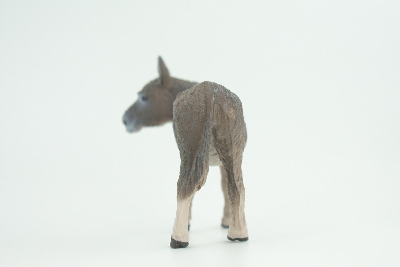 Donkey, Hand Painted, Museum Quality, Educational, Desert, Rubber Animal, Very Realistic Burro, Diorama, Toy, Kids, Gift,  4 Inches.  CH846 BB197 