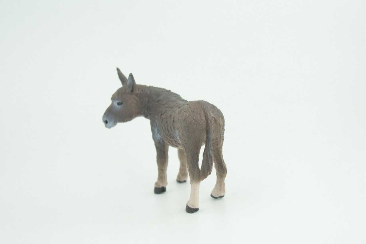 Donkey, Hand Painted, Museum Quality, Educational, Desert, Rubber Animal, Very Realistic Burro, Diorama, Toy, Kids, Gift,  4 Inches.  CH846 BB197 