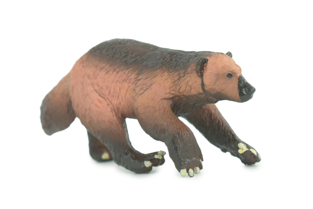 Wolverine, Hand Painted, Museum Quality, Educational, Rubber Animal, Skunk bear, Very Realistic, Diorama, Toy, Kids, Gift, 4 Inches. CH848 BB197