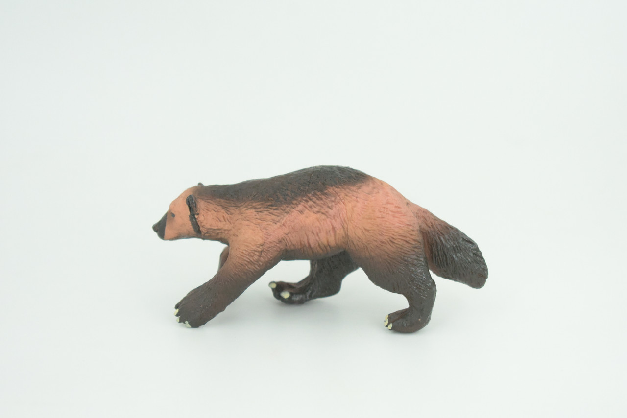 Wolverine, Hand Painted, Museum Quality, Educational, Rubber Animal, Skunk bear, Very Realistic, Diorama, Toy, Kids, Gift,  4 Inches.  CH848 BB197  