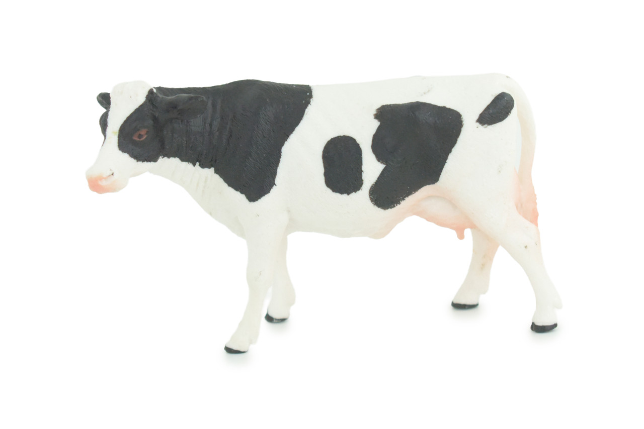 Holstein Dairy Cow, Educational, Hand Painted, Museum Quality, Realistic, Rubber Animal, Realistic, Diorama, Toy, Kids, Gift, 5 Inches. CH849 BB197