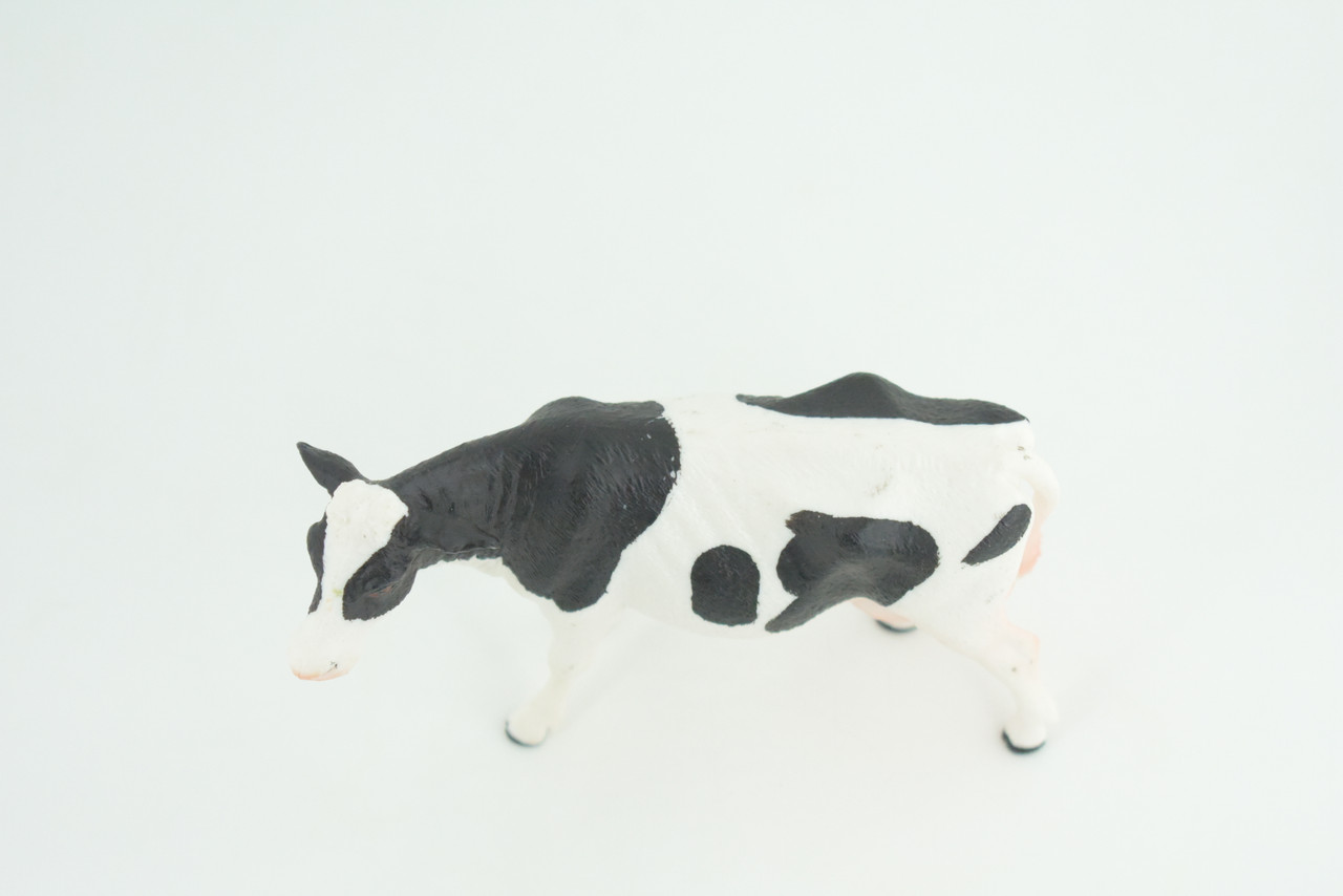 Holstein Dairy Cow, Educational, Hand Painted, Museum Quality, Realistic, Rubber Animal, Realistic, Diorama, Toy, Kids, Gift,  5 Inches.  CH849 BB197 