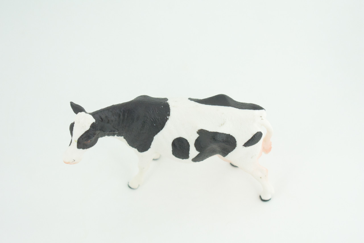 Holstein Dairy Cow, Educational, Hand Painted, Museum Quality, Realistic, Rubber Animal, Realistic, Diorama, Toy, Kids, Gift,  5 Inches.  CH849 BB197 
