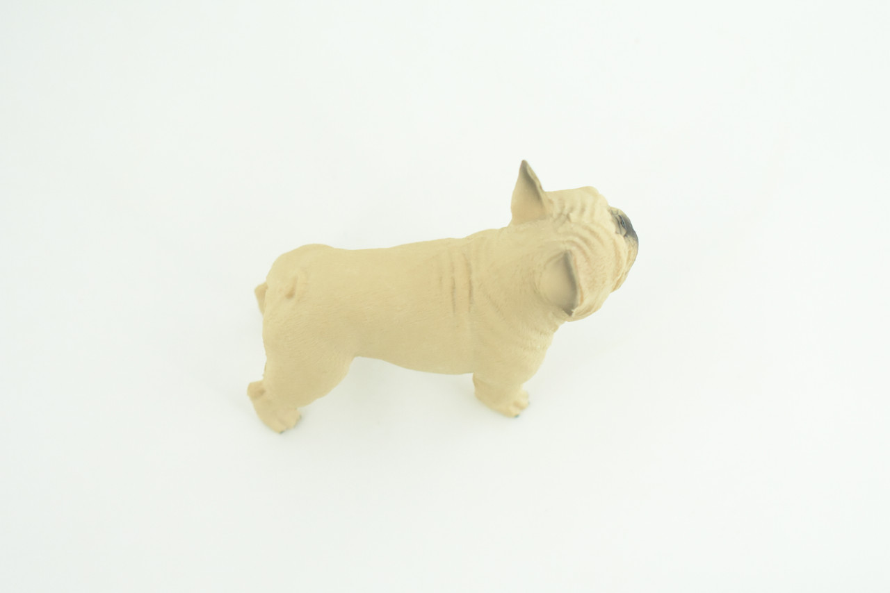 French Bulldog, Frenchie, Hand Painted, Educational, Museum Quality, Rubber Canine, K9, Realistic, Diorama, Figure, Toys, Kids, Gift, 3 Inches. CH853 BB198