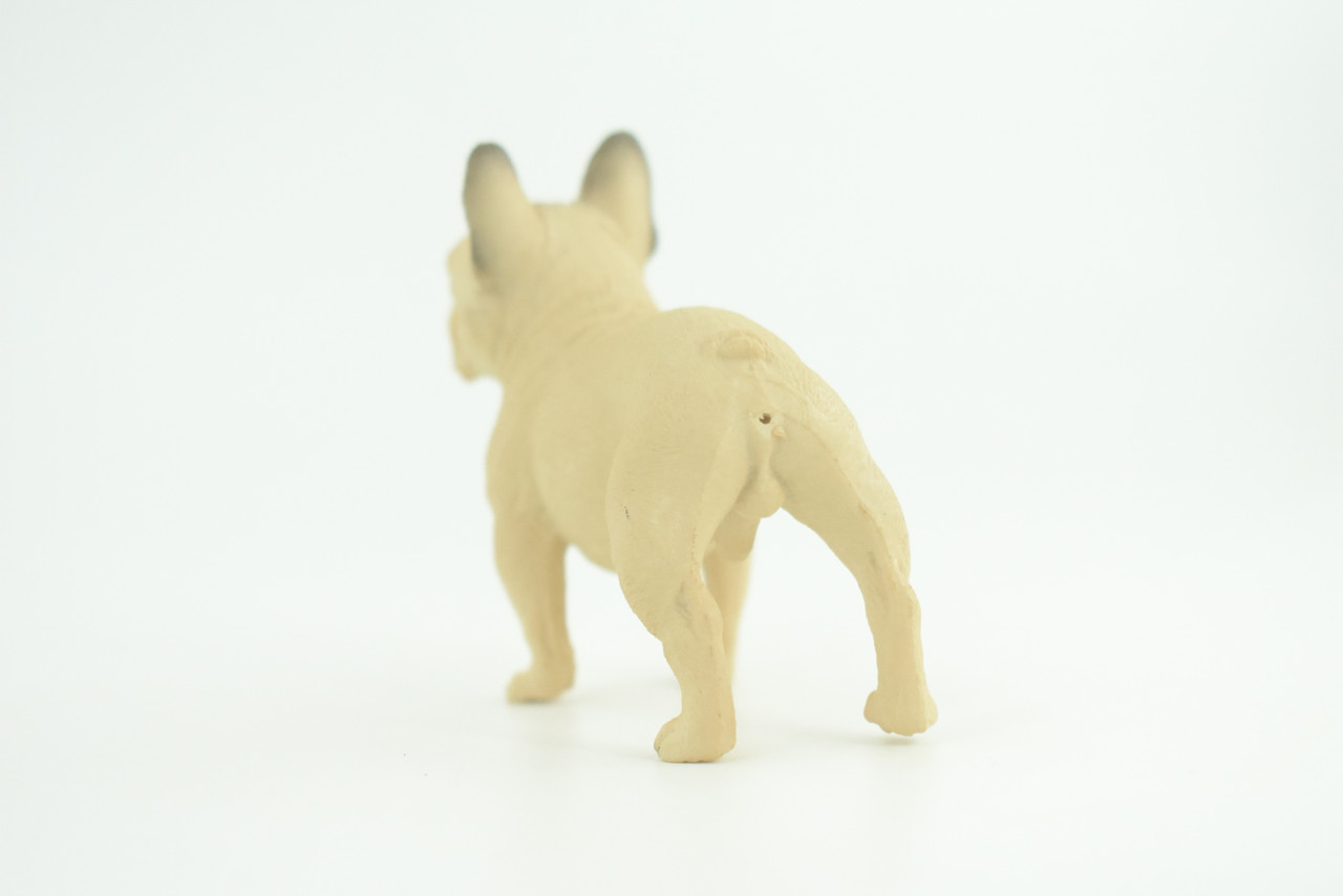 French Bulldog, Frenchie, Hand Painted, Educational, Museum Quality, Rubber Canine, K9, Realistic,  Diorama, Figure, Toys, Kids, Gift,  3   Inches. CH853 BB198