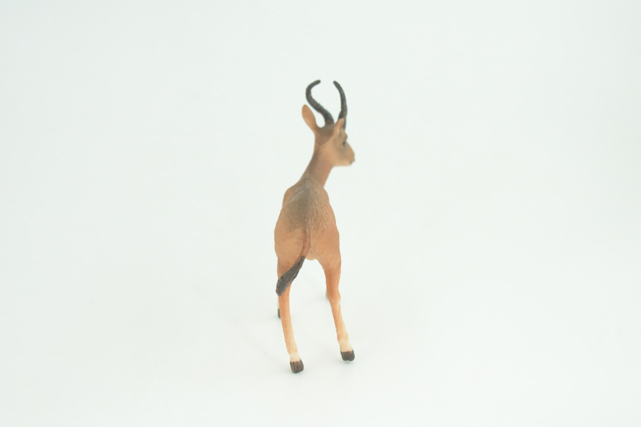 Gazelle Antelope, Hand Painted, Museum Quality, Educational, Rubber Animal, Very Realistic, Diorama, Toy, Kids, Gift,   3 1/2 Inches.  CH857 BB198  