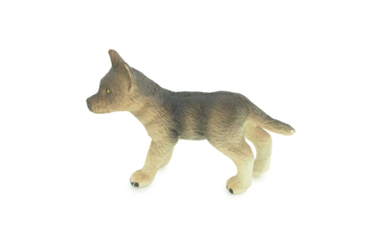 German Shepherd Dog, Puppy, Rubber Canine, Hand Painted, Educational, Realistic, K9, Diorama, Figure, Toys, Kids, Gift, 2 1/2 Inches. CH861 BB199