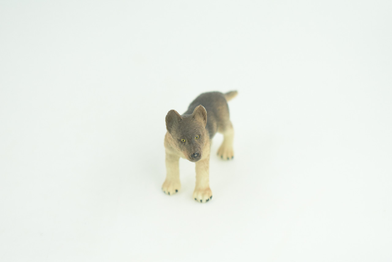 German Shepherd Dog, Puppy, Rubber Canine, Hand Painted, Educational, Realistic, K9, Diorama, Figure, Toys, Kids, Gift,  2 1/2  Inches. CH861 BB199