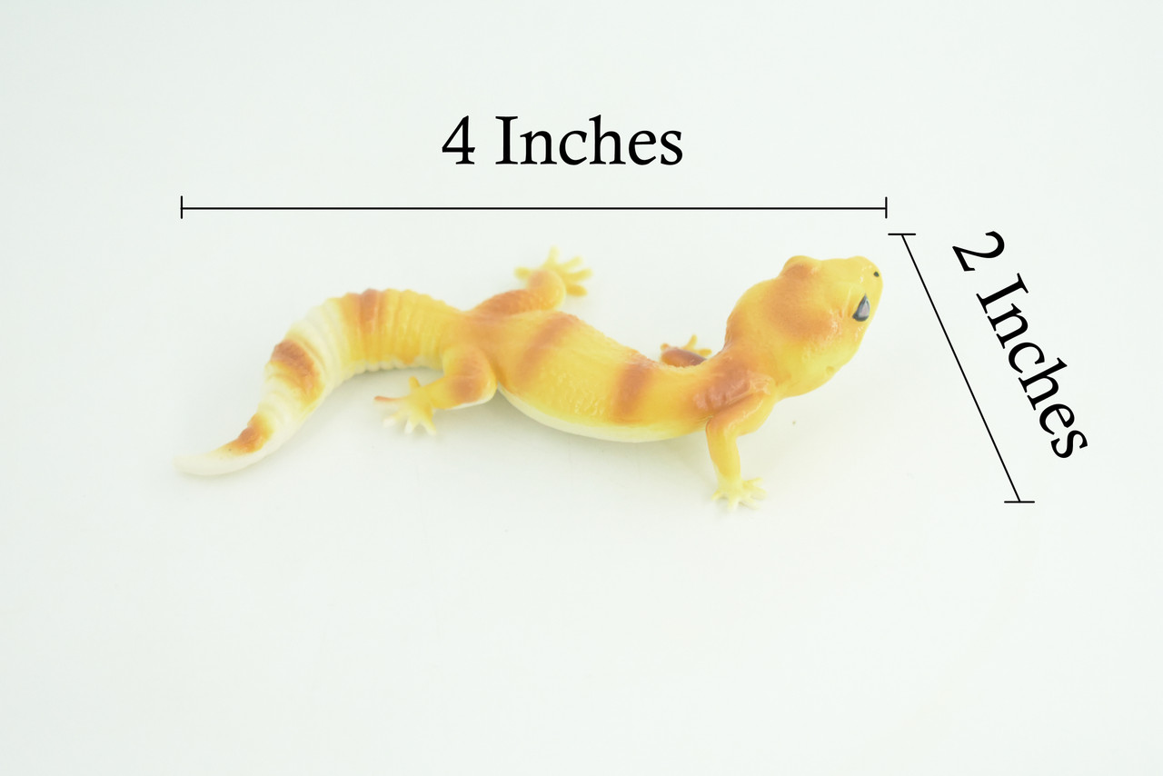 Gecko, Hand Painted, Reptiles, Educational, Museum Quality, Very Nice Rubber Reptile, Realistic Asian Gecko, Diorama, Toys, Kids, Gift, 4 Inches. CH866 BB199