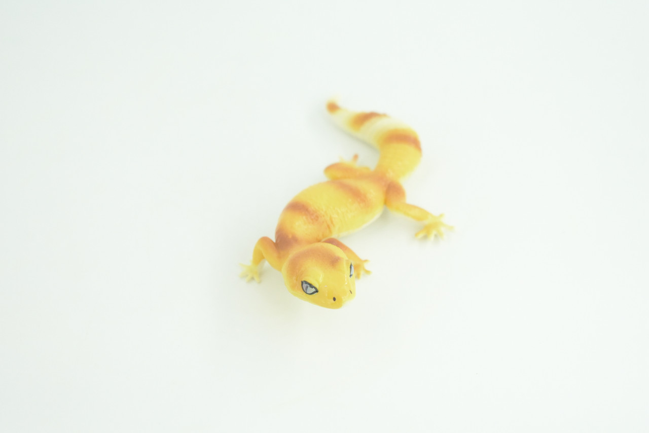 Gecko, Hand Painted, Reptiles, Educational, Museum Quality, Very Nice Rubber Reptile, Realistic Asian Gecko, Diorama, Toys, Kids, Gift,   4 Inches. CH866 BB199 