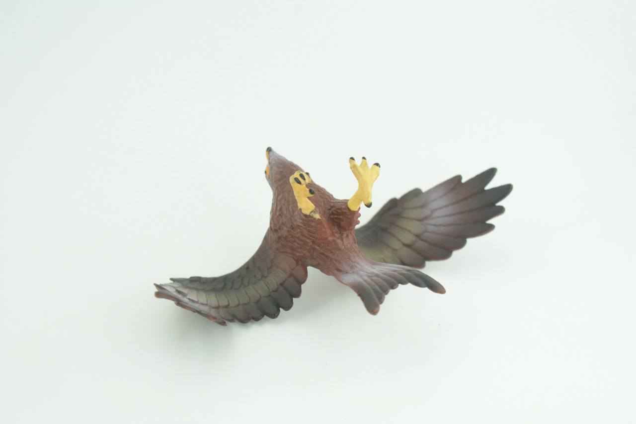 Golden Eagle, Hand Painted, Museum Quality, Educational, Raptor, Realistic Bird of Prey, Rubber, Diorama, Toys, Kids, Gift,     5 Inches.    CH871 BB199