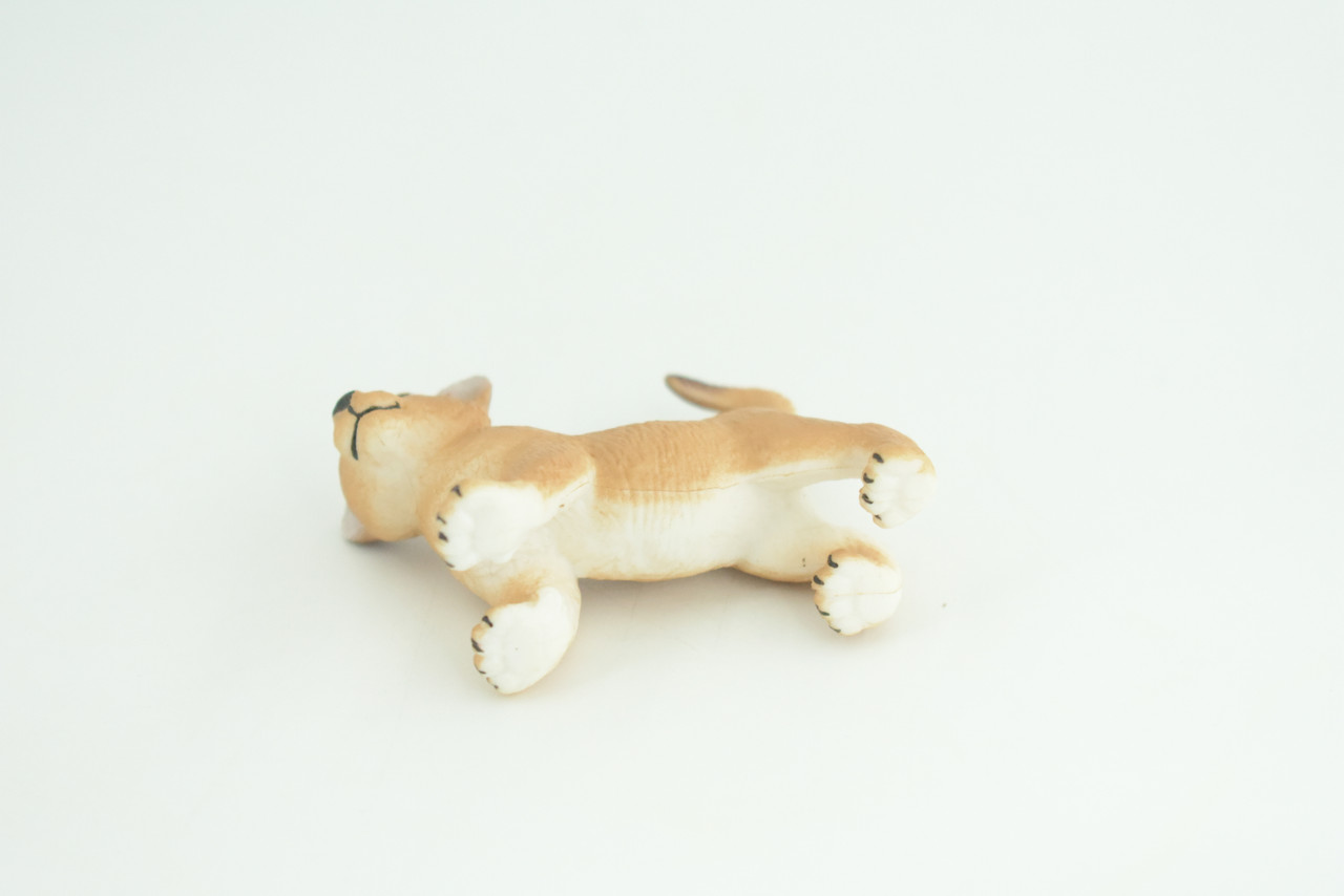 Mountain Lion, Puma Cub, Baby, Museum Quality, Hand Painted, Rubber Animal, Educational, Realistic, Figure, Toy, Kids, Replica, Gift,    2 Inches.  CH874 BB199
