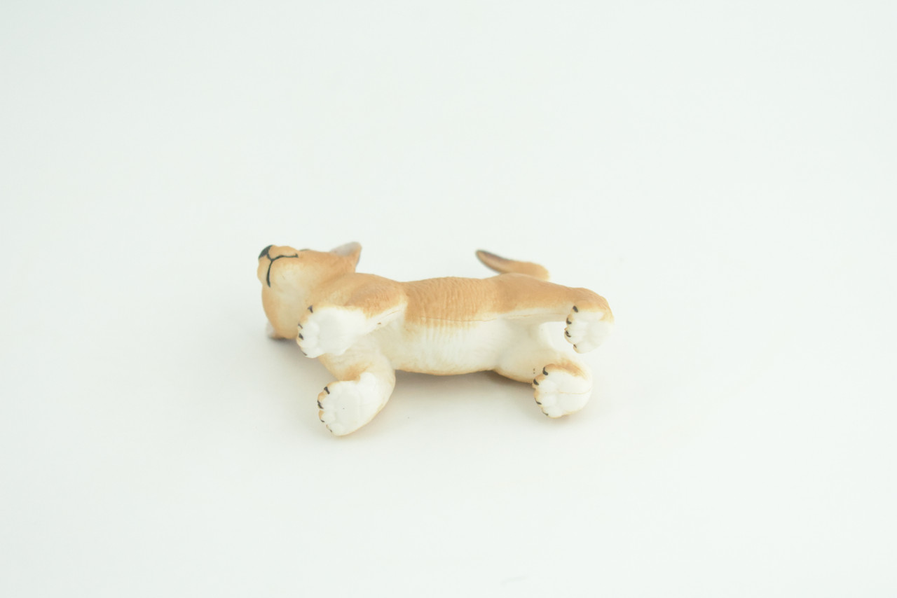 Mountain Lion, Puma Cub, Baby, Museum Quality, Hand Painted, Rubber Animal, Educational, Realistic, Figure, Toy, Kids, Replica, Gift,    2 Inches.  CH874 BB199