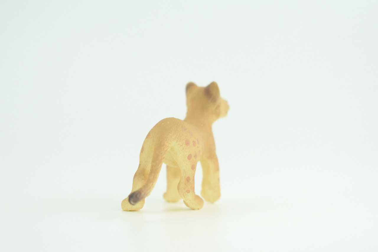 Mountain Lion, Puma Cub, Baby, Museum Quality, Hand Painted, Rubber Animal, Educational, Realistic, Figure, Toy, Kids, Replica, Gift,    3 Inches.  CH875 BB199