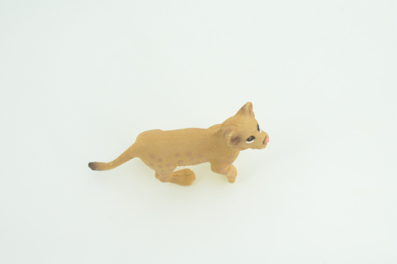 Mountain Lion, Puma Cub, Baby, Museum Quality, Hand Painted, Rubber Animal, Educational, Realistic, Figure, Toy, Kids, Replica, Gift,    3 Inches.  CH875 BB199