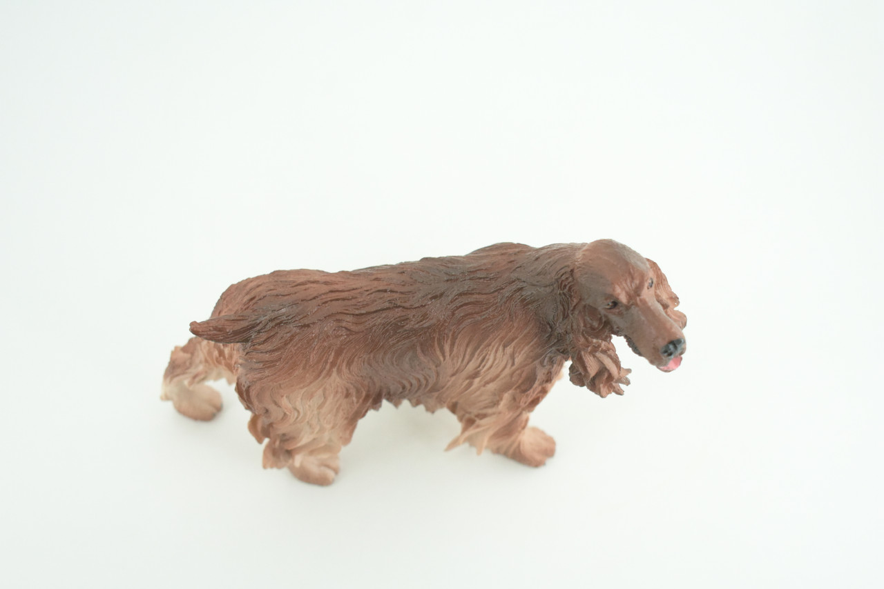 Cocker Spaniel Brown, Hand Painted, Educational, Museum Quality, Realistic, Rubber Canine, K9, Diorama, Figure, Toys, Kids, Gift,  6  Inches. CH878 BB200