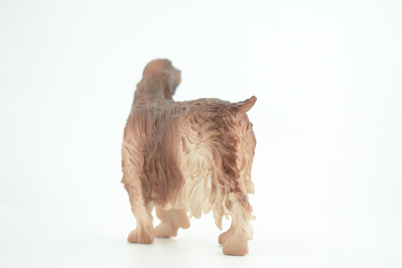 Cocker Spaniel Brown, Hand Painted, Educational, Museum Quality, Realistic, Rubber Canine, K9, Diorama, Figure, Toys, Kids, Gift,  6  Inches. CH878 BB200