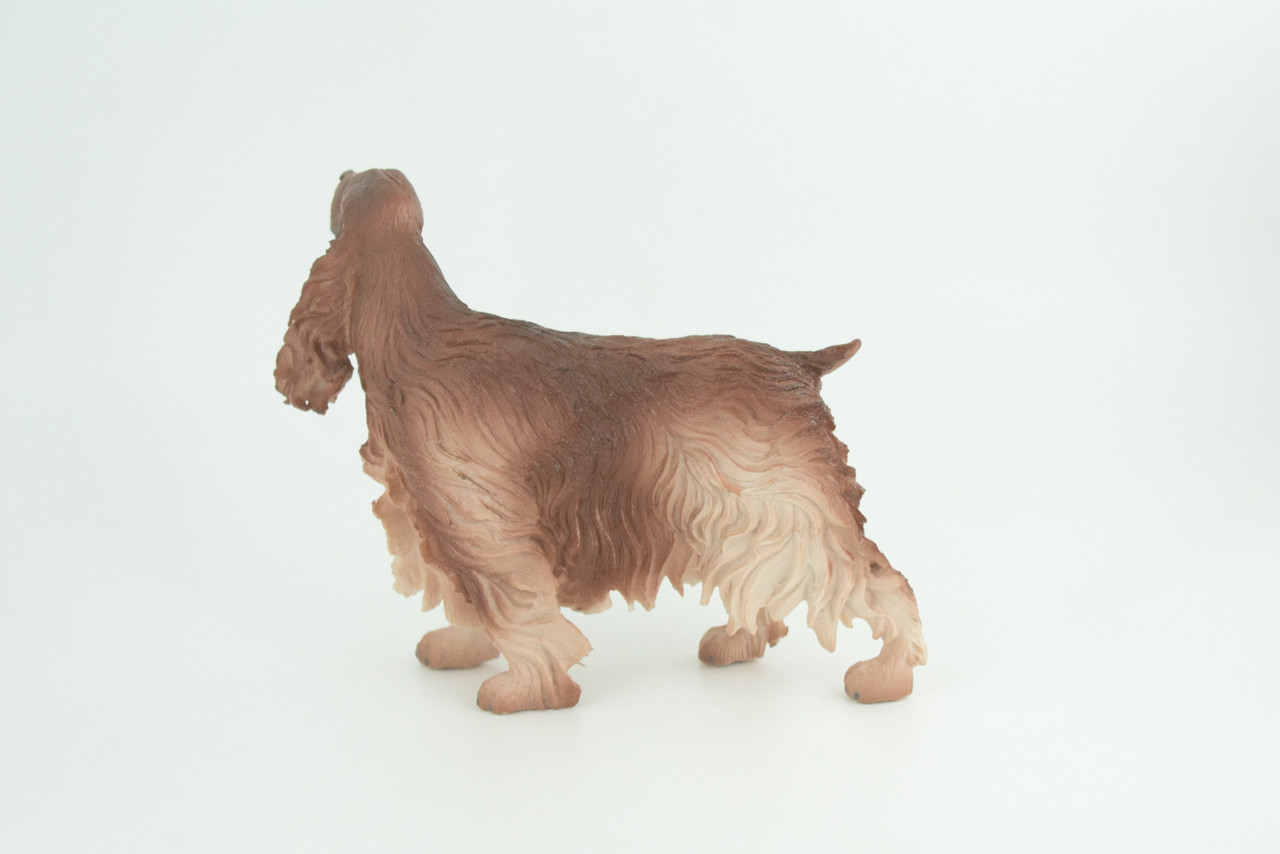 Cocker Spaniel Brown, Hand Painted, Educational, Museum Quality, Realistic, Rubber Canine, K9, Diorama, Figure, Toys, Kids, Gift,  6  Inches. CH878 BB200