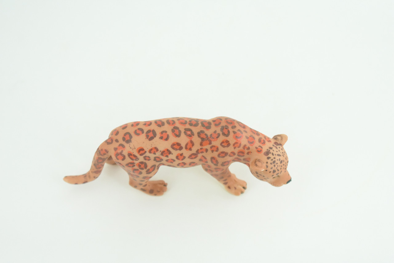 Leopard, Hand Painted, Museum Quality, Rubber Animal, Educational, Realistic, Big Cat Figure, Toy, Kids, Replica, Gift,    4 1/2 Inches.  CH880 BB200 