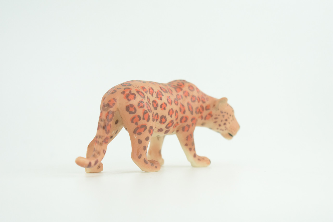 Leopard, Hand Painted, Museum Quality, Rubber Animal, Educational, Realistic, Big Cat Figure, Toy, Kids, Replica, Gift,    4 1/2 Inches.  CH880 BB200 