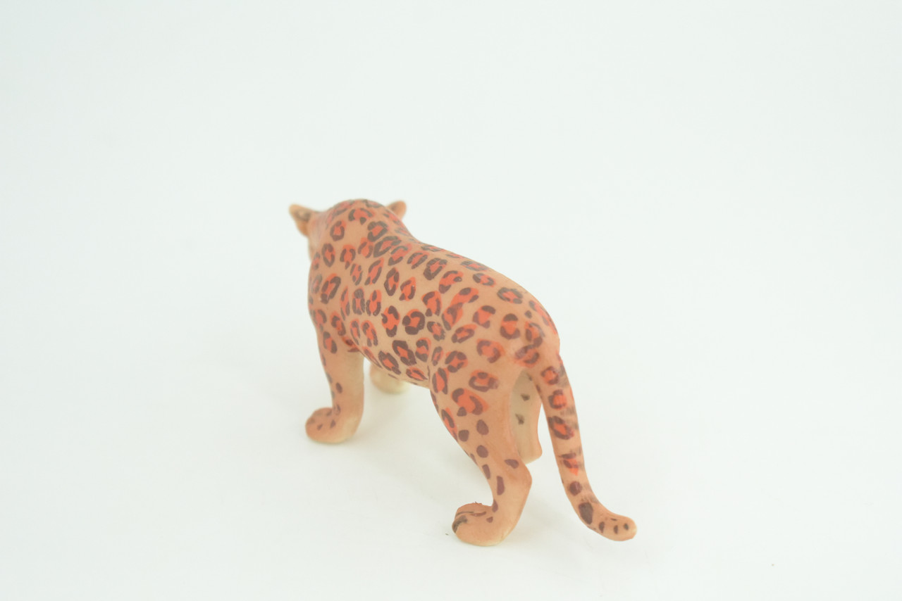 Leopard, Hand Painted, Museum Quality, Rubber Animal, Educational, Realistic, Big Cat Figure, Toy, Kids, Replica, Gift,    4 1/2 Inches.  CH880 BB200 