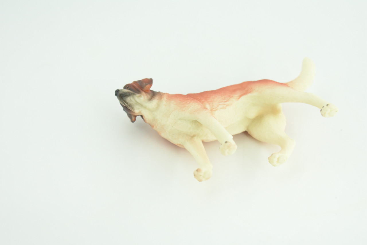Saint Bernard Dog, Hand Painted, Educational, Museum Quality, Realistic, Rubber Canine, K9, Diorama, Figure, Toys, Kids, Gift,  5 Inches. CH889 BB202