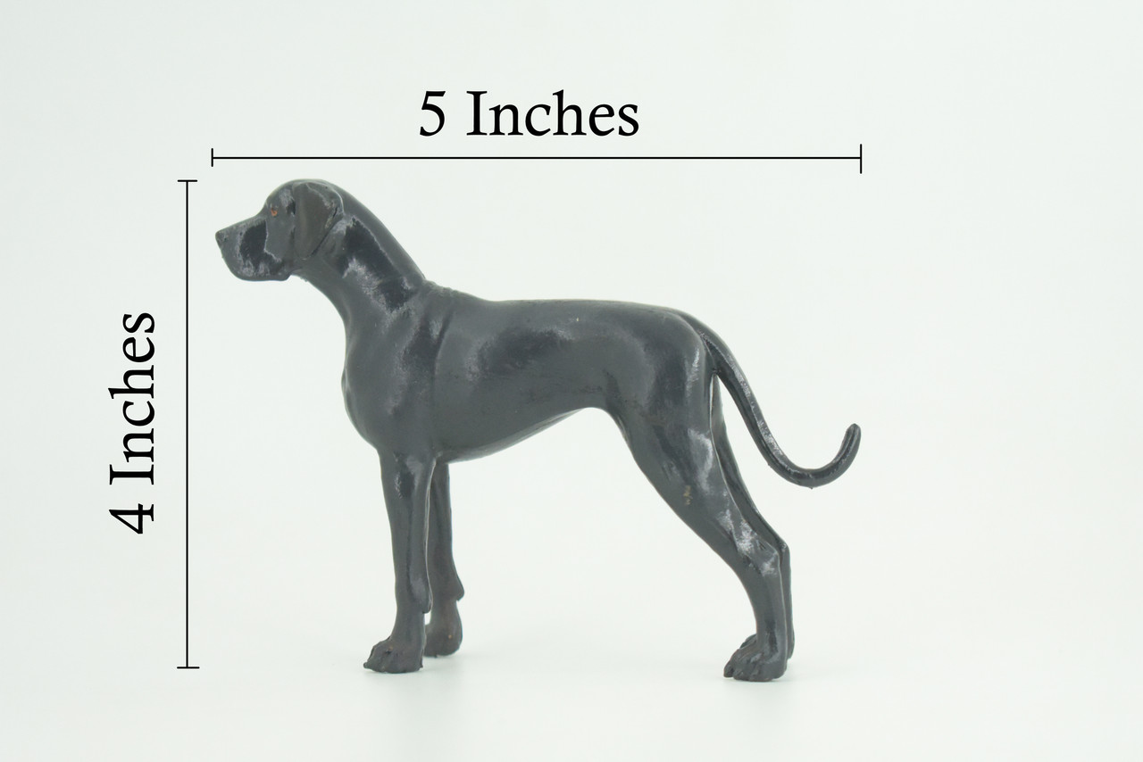 Great Dane Dog, Hand Painted, Educational, Museum Quality, Realistic, Rubber Canine, K9, Diorama, Figure, Toys, Kids, Gift, 5 Inches. CH903 BB202