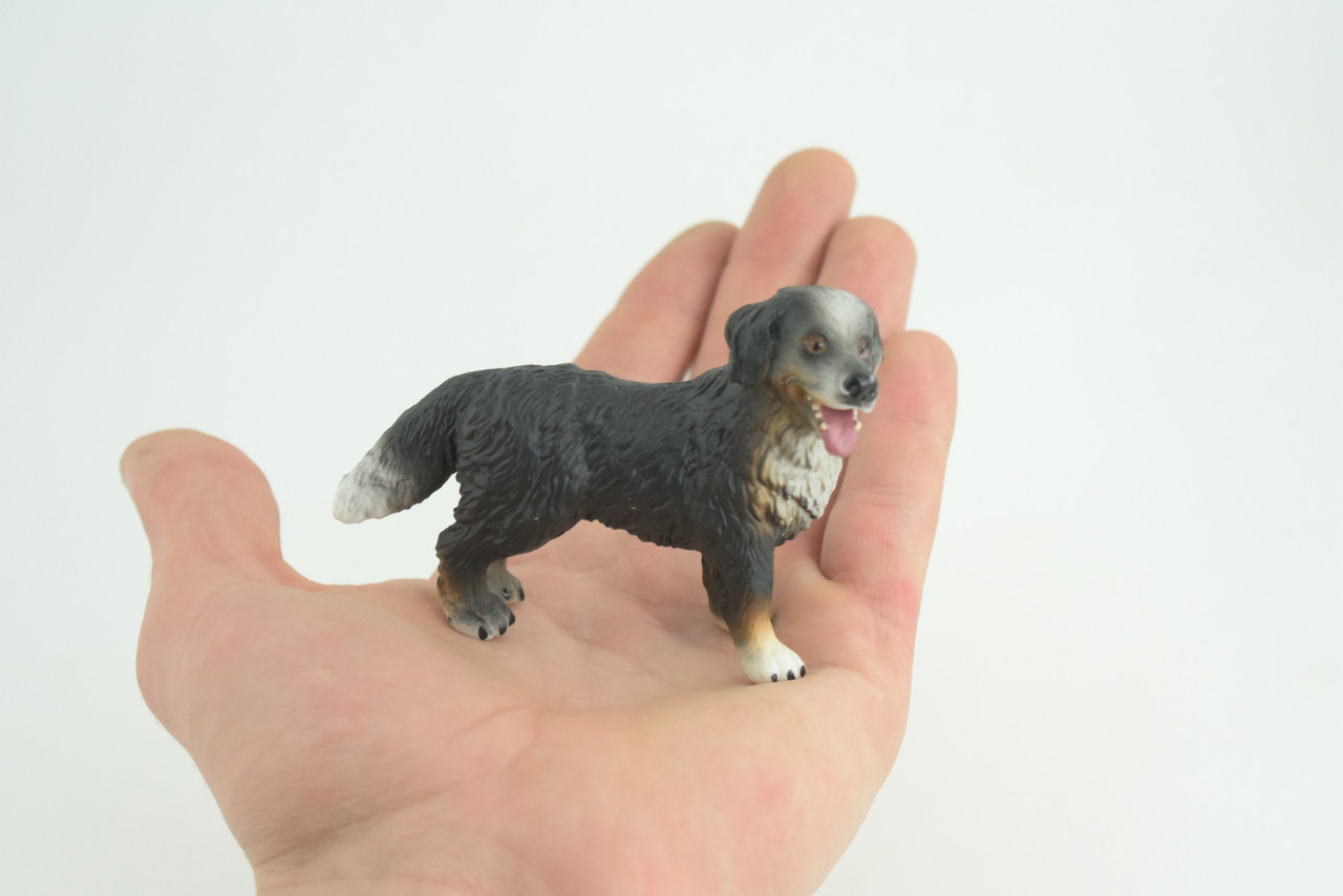 Bernese Mountain Dog, Hand Painted, Educational, Museum Quality, Realistic, Rubber Canine, K9, Diorama, Figure, Toys, Kids, Gift, 3 1/2 Inches. CH905 BB203