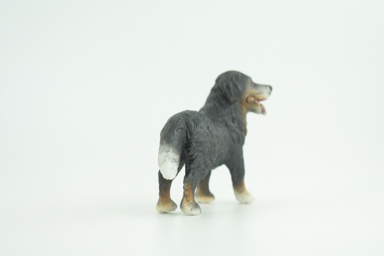 Bernese Mountain Dog, Hand Painted, Educational, Museum Quality, Realistic, Rubber Canine, K9, Diorama, Figure, Toys, Kids, Gift,  3 1/2 Inches. CH905 BB203