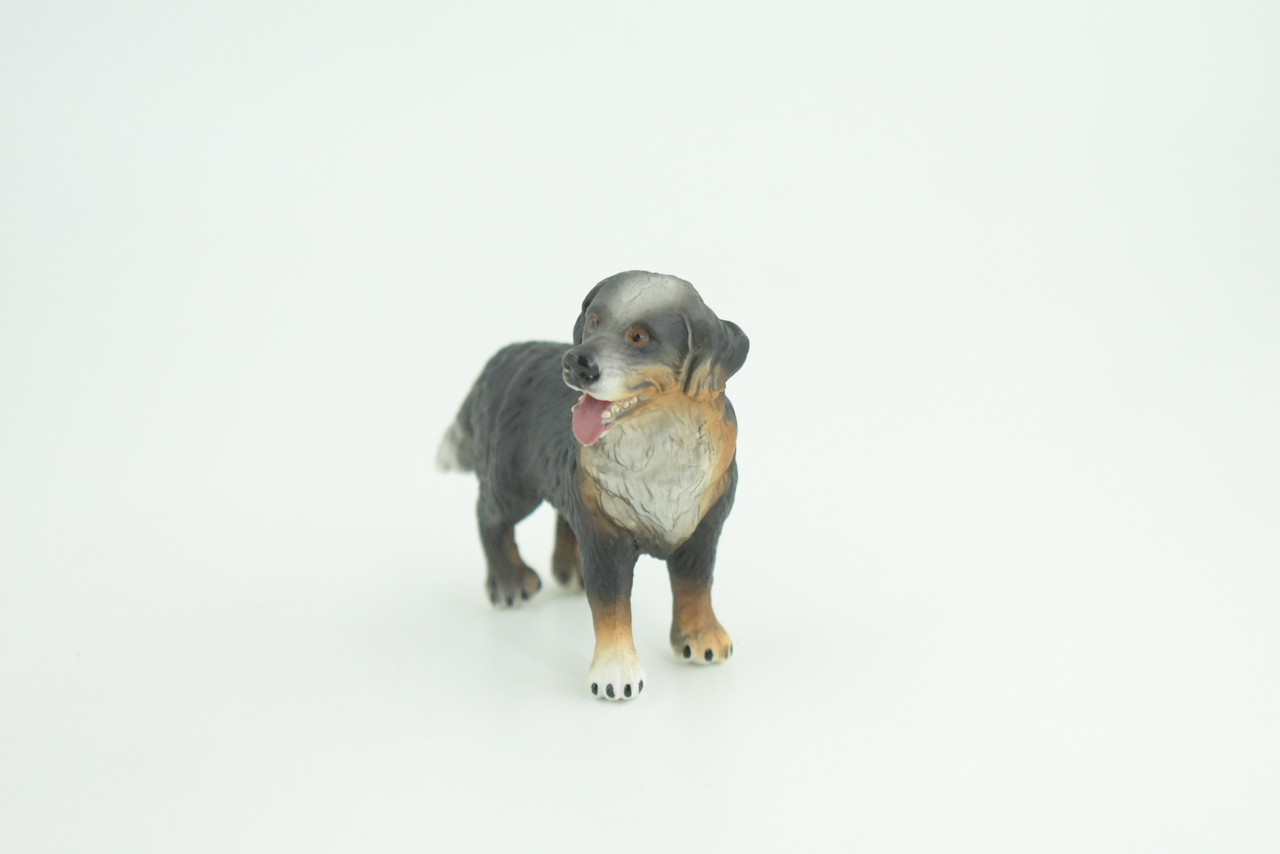 Bernese Mountain Dog, Hand Painted, Educational, Museum Quality, Realistic, Rubber Canine, K9, Diorama, Figure, Toys, Kids, Gift,  3 1/2 Inches. CH905 BB203