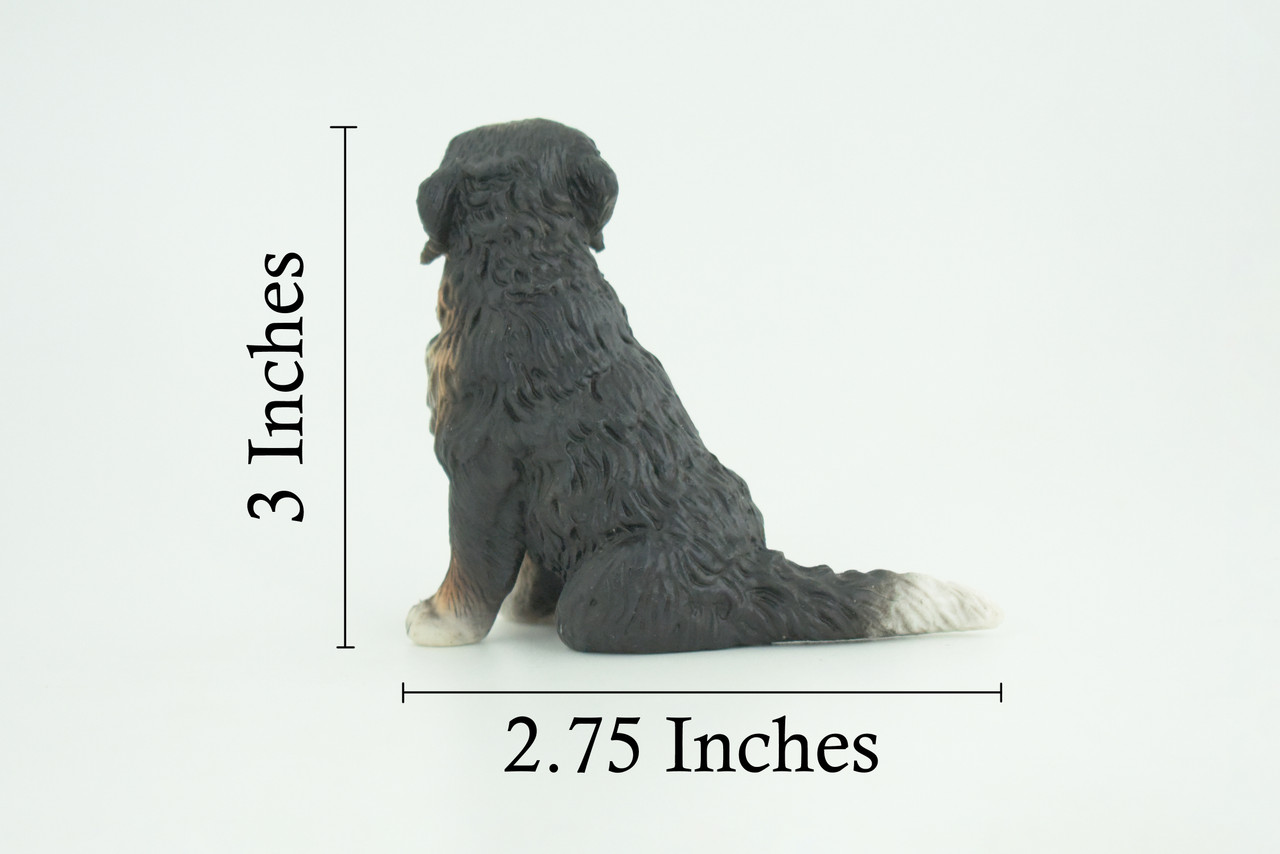 Bernese Mountain Dog, Hand Painted, Educational, Museum Quality, Realistic, Rubber Canine, K9, Diorama, Figure, Toys, Kids, Gift, 2 3/4 Inches. CH907 BB203