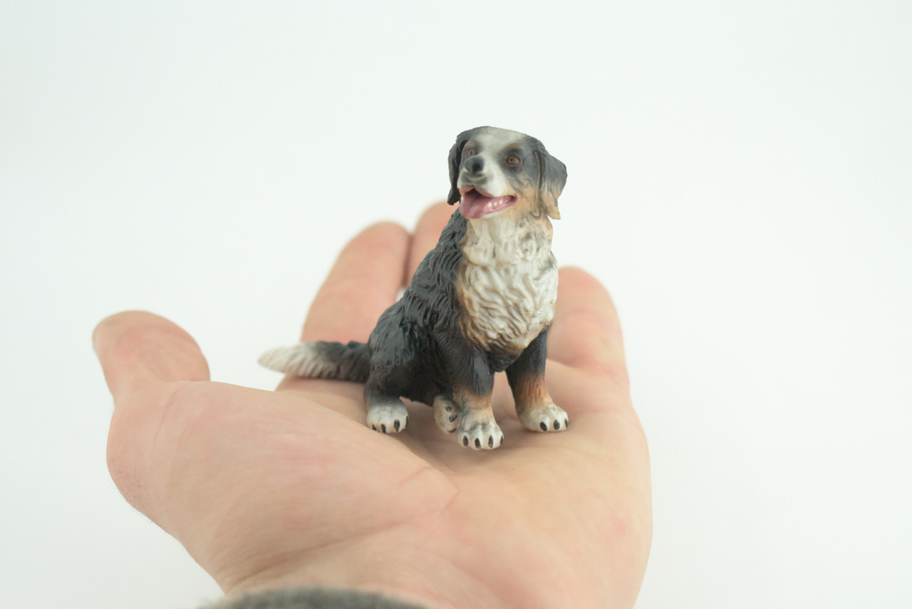Bernese Mountain Dog, Hand Painted, Educational, Museum Quality, Realistic, Rubber Canine, K9, Diorama, Figure, Toys, Kids, Gift, 2 3/4 Inches. CH907 BB203