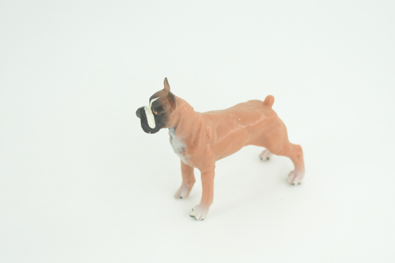 Boxer Dog, Hand Painted, Educational, Museum Quality, Realistic, Rubber Canine, K9, Diorama, Figure, Toys, Kids, Gift,  3 1/2 Inches. CH908 BB203