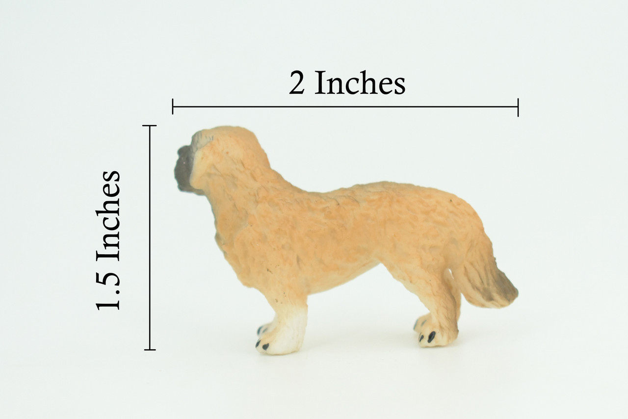 Maltese Dog, Hand Painted, Educational, Museum Quality, Realistic, Rubber Canine, K9, Diorama, Figure, Toys, Kids, Gift, 2 Inches. CH914 BB204