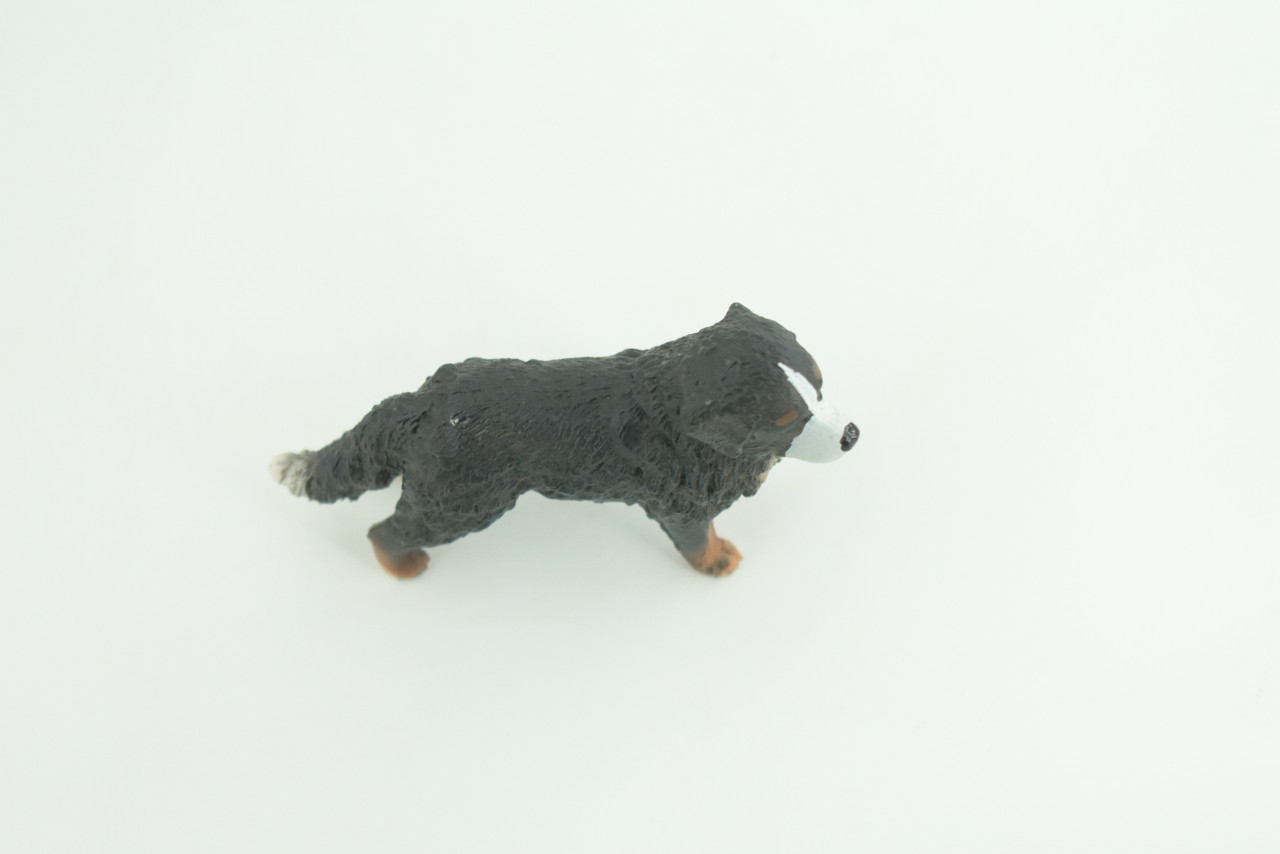 Bernese Mountain Dog, Hand Painted, Educational, Museum Quality, Realistic, Rubber Canine, K9, Diorama, Figure, Toys, Kids, Gift,  3 Inches. CH915 BB204