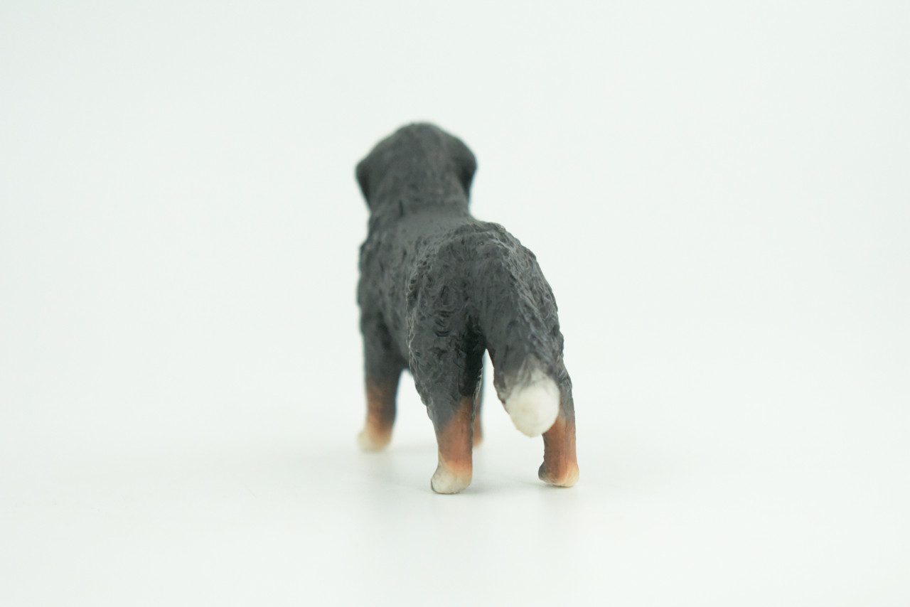 Bernese Mountain Dog, Hand Painted, Educational, Museum Quality, Realistic, Rubber Canine, K9, Diorama, Figure, Toys, Kids, Gift,  3 Inches. CH915 BB204