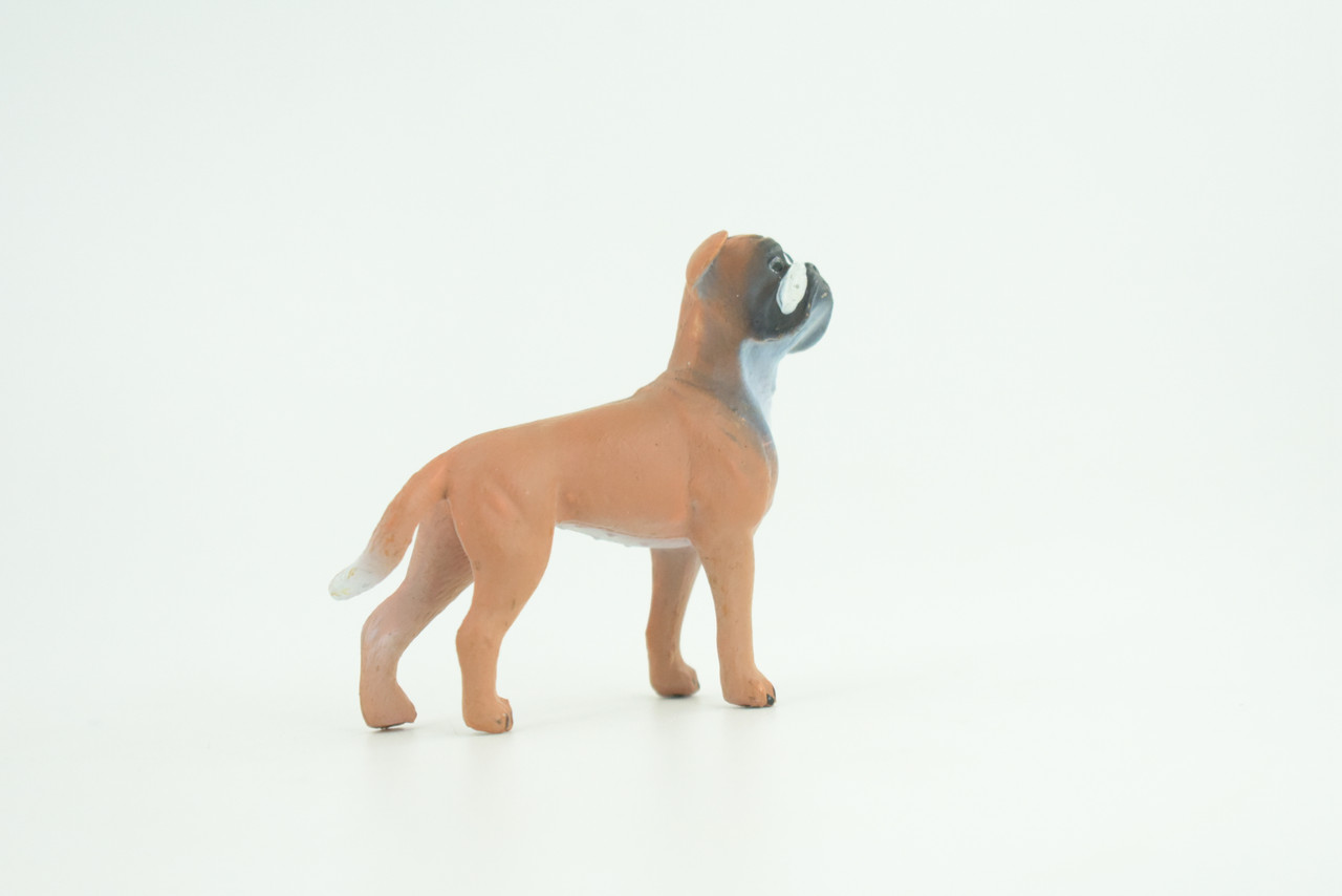 Boxer Dog, Hand Painted, Educational, Museum Quality, Realistic, Rubber Canine, K9, Diorama, Figure, Toys, Kids, Gift,  2 1/2 Inches. CH916 BB204