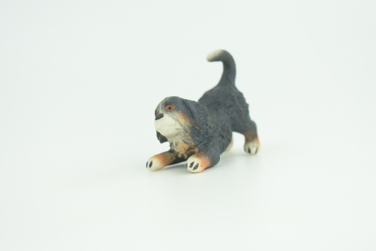 Bernese Mountain Dog, Puppy, Hand Painted, Educational, Museum Quality, Realistic, Rubber Canine, K9, Diorama, Figure, Toys, Kids, Gift,  1 3/4 Inches. CH918 BB204