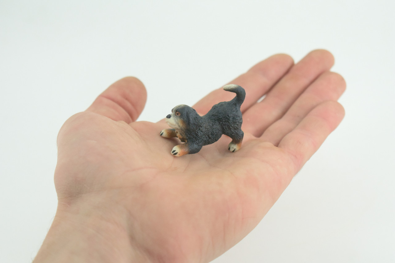 Bernese Mountain Dog, Puppy, Hand Painted, Educational, Museum Quality, Realistic, Rubber Canine, K9, Diorama, Figure, Toys, Kids, Gift, 1 3/4 Inches. CH918 BB204