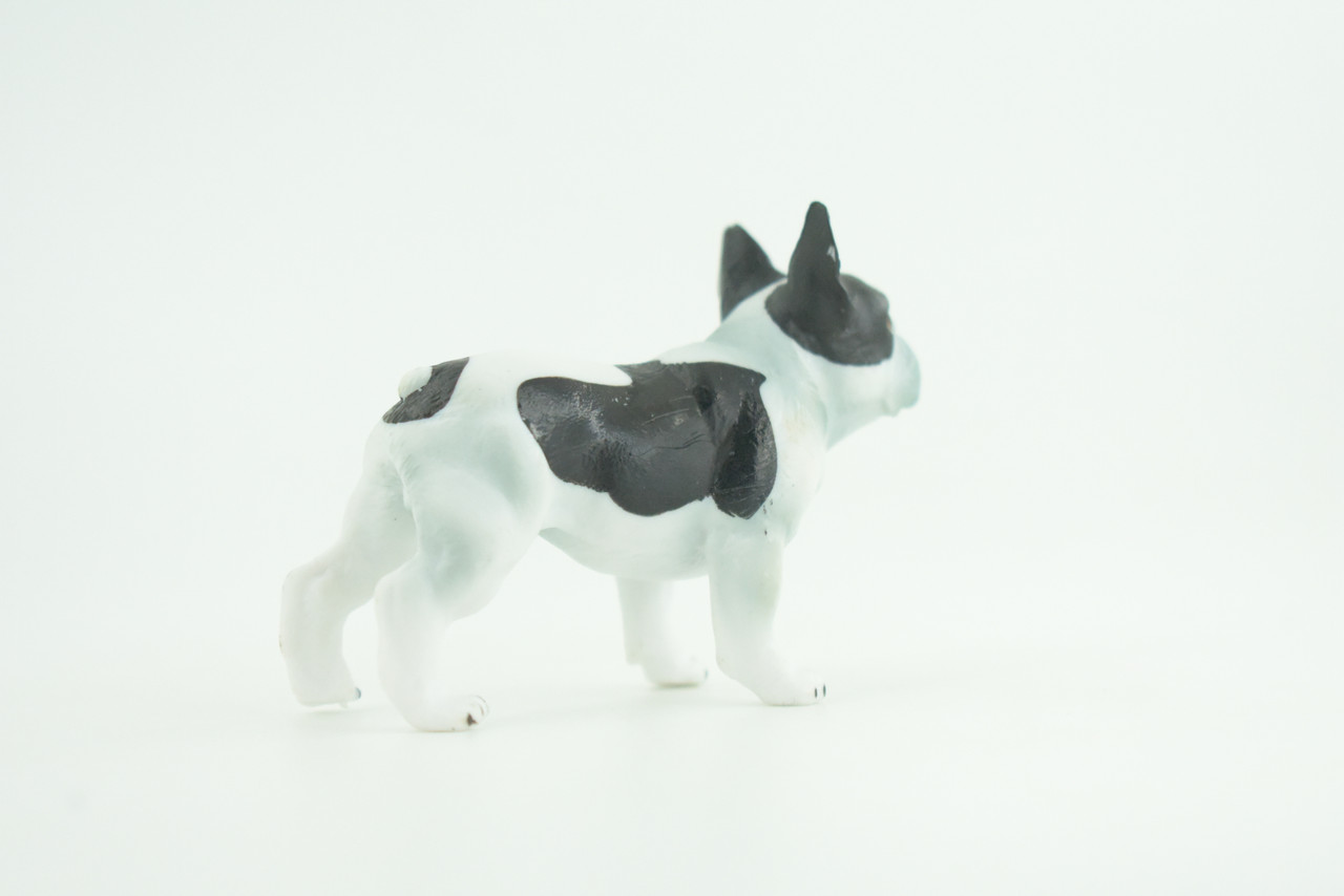French Bulldog, Frenchie, Hand Painted, Educational, Museum Quality, Rubber Canine, K9, Realistic,  Diorama, Figure, Toys, Kids, Gift,  3 Inches. CH919 BB204